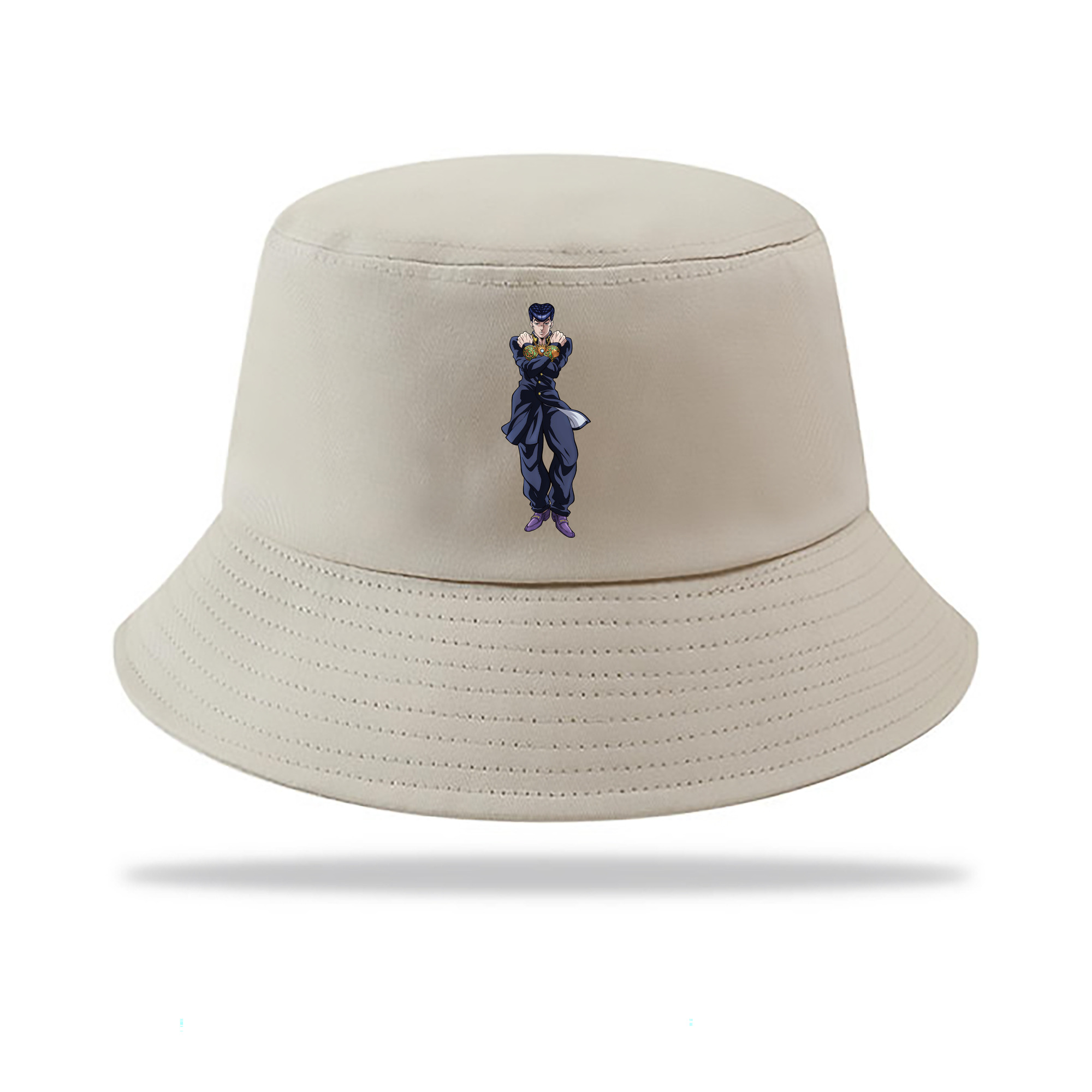 （画像用） ジョジョの奇妙な冒険 ひがしかた じょうすけ JoJo's Bizarre Adventure Higashikata Josuke アウトドア日除けバケットハット